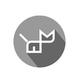cat flat icon simple outline symbol vector image vector image
