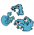 chinese cloud for coloring book vector image vector image