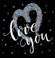 happy valentines day hand lettering vector image
