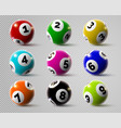 realistic lottery bingo or keno game balls vector image vector image