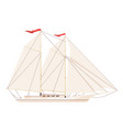 brigantine icon sailing ship beautiful marine vector image vector image