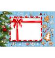 frame with ribbon vector image