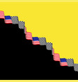 usa and race checkered flag ribbon vector image vector image