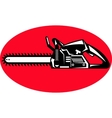 chainsaw sideview vector image vector image