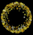 frame or border of random scatter snowflakes vector image