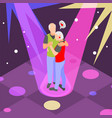 hugs day isometric concept vector image vector image