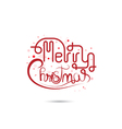 merry christmas lettering icon vector image