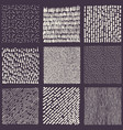 set of hand drawn marker and ink patterns vector image