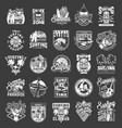 vintage summer surfing emblems vector image