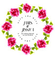 watercolor floral wedding invitation card vector image