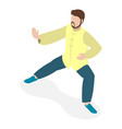 3d isometric flat set of tai chi item 1 vector image
