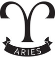 aries sign horoscope symbol astrology icon vector image vector image