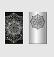 card with mandala silver vector image