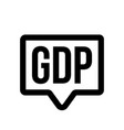 gdp investment profit gross domestic product icon vector image vector image