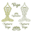 nature yoga elements vector image vector image