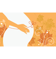 silhouette of pregnant woman vector image