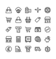 banking and finance outline icons 4 vector image