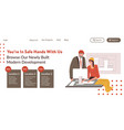browse our new built modern development website vector image vector image