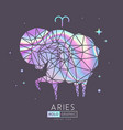 card with astrology aries zodiac sign vector image