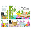 cartoon spa salon composition vector image vector image