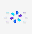 infographic cycle diagram with 6 options vector image vector image