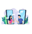 online communication concept vector image vector image