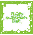 saint patricks congratulation postcard with text vector image