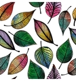 seamless pattern with abstract colorful leaves vector image