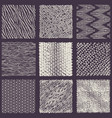 set of hand drawn marker and ink patterns vector image