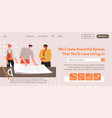 we create beautiful spaces you will love living vector image vector image