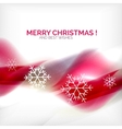 pink christmas blurred waves and snowflakes vector image