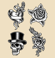 tattoo set vector image