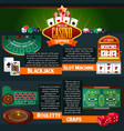 casino games infographic vector image