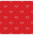 seamless knitted pattern with hearts vector image