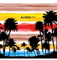 vintage of the island in ocean vector image vector image