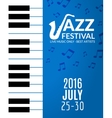 jazz festival poster with a saxophone musical vector image vector image