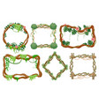 jungle liana frames cartoon rainforest branches vector image vector image