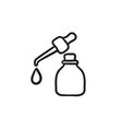 bottle of essential oil and pipette sketch icon vector image