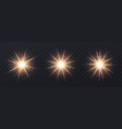 light flares set isolated on transparent vector image