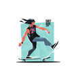 young skater jumping skateboarding guy vector image