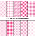 set of textile seamless patterns vector image
