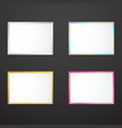 various frame mockup template set vector image