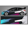 car decal wrap design graphic abstract stripe vector image