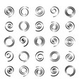 spiral design elements vector image vector image