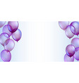 violet flying balloons 3d vector image vector image
