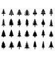 christmas tree icons vector image