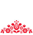 polish folk art greeting card design vector image
