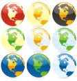 world globes vector image