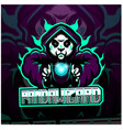 panda wizard esport mascot logo vector image