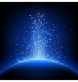 earth - sunrise in deep blue space eps 10 vector image vector image
